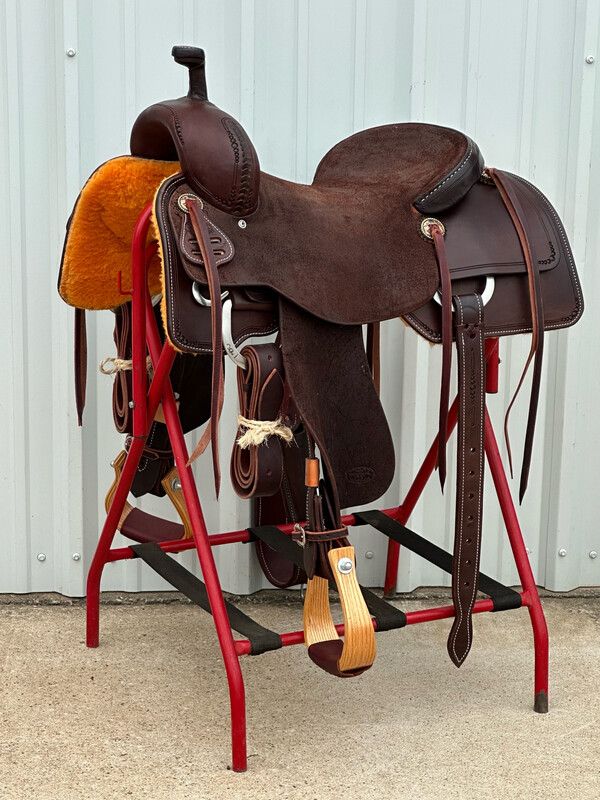Ed Mathieus Las Vegas, Nv. Ranch Cutter with a 16- inch Rough Out Seat Chocolate