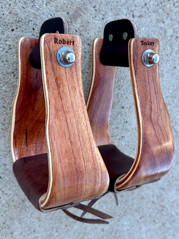 Teskey 75 Stirrups in Warm Golden Clear Varnish