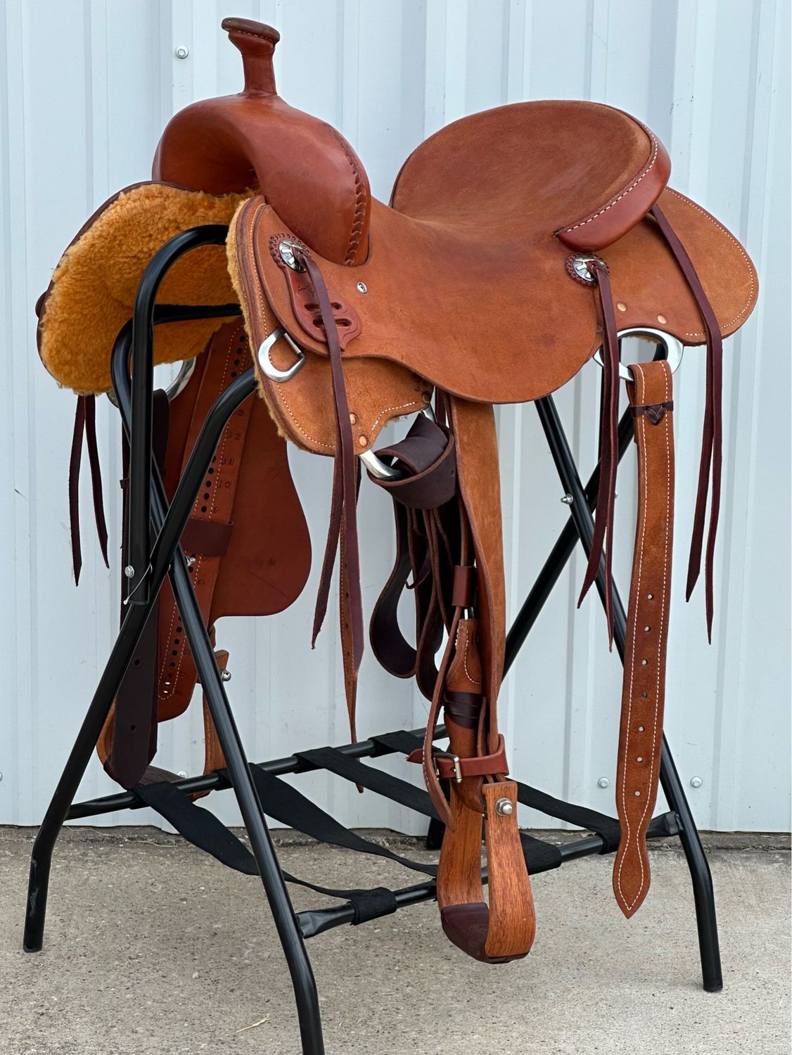 Stuart Rybak Cow Horse Saddle with a 16- inch Rough Out Seat