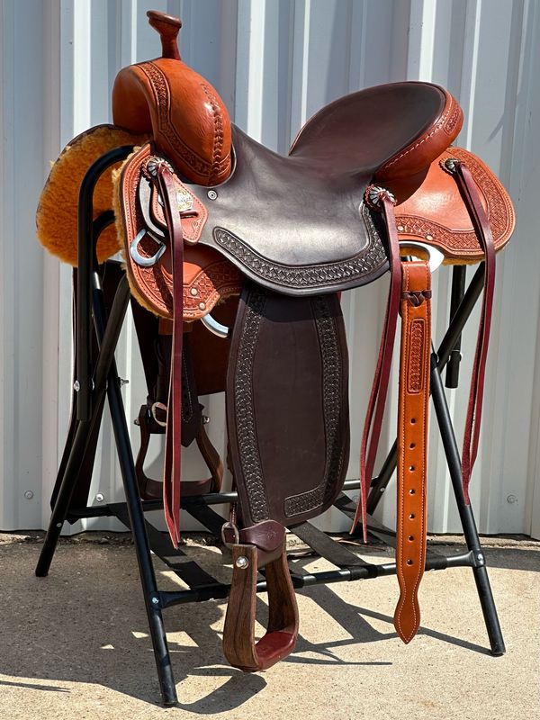 Stuart Rybak Cow Horse Saddle with a 15 1/2-inch Slick Out Seat