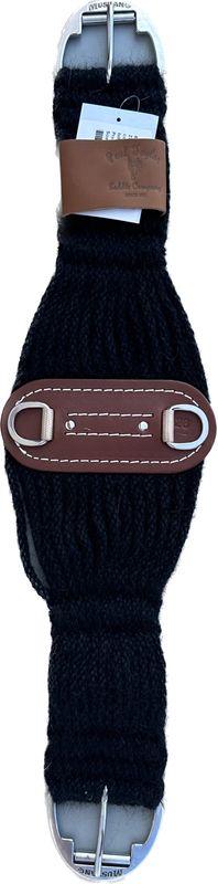 Mustang 100% Mohair Roper Cinch 28- inch Length 27 Strand Black Dual Pro-Roller SS Buckles