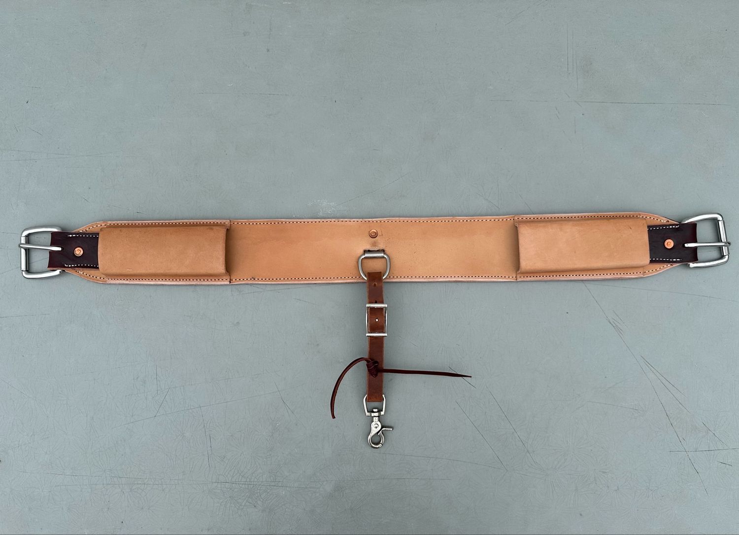Back Flank Smooth with Latigo Conch Connector Strap Light Finish