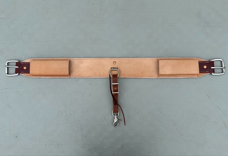 Back Flank Rough Out with Latigo Cinch Connector Strap Light Finish