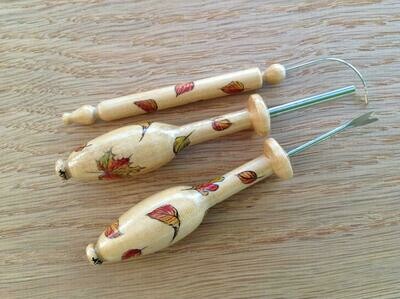 Painted Lacemaking Tools - Autumn Leaves