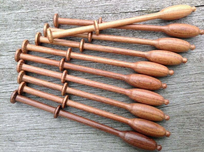 Binche Madagascar Rosewood Lace Bobbins - Pack of ten