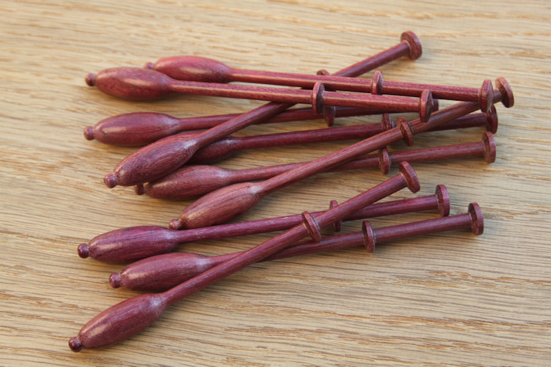 Binche Purpleheart Lace Bobbins - Pack of ten