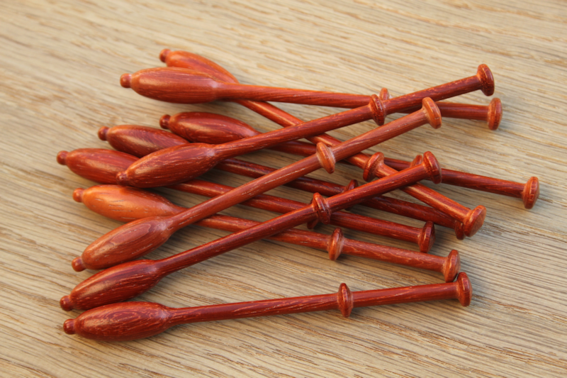 Binche Padouk Lace Bobbins - Pack of ten