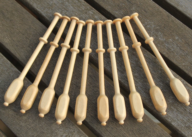 Binche Square Guatambu Lace Bobbins - Pack of ten