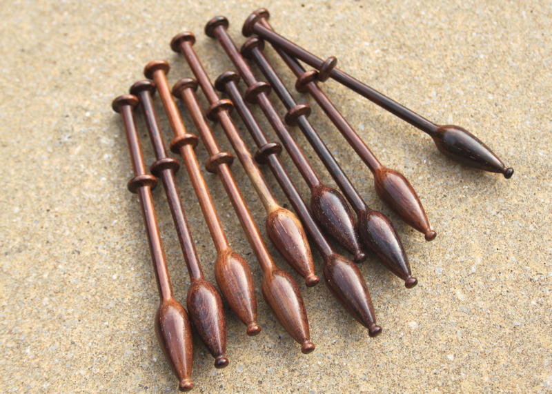 Flanders Brazilian Walnut (Ipe) Lace Bobbins - Pack of ten