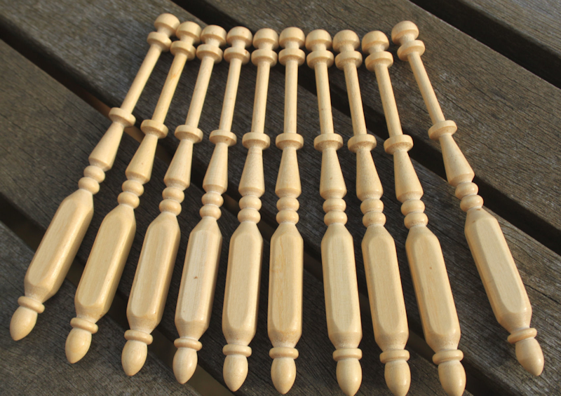 Square (Long) Guatambu Lace Bobbins - Pack of ten