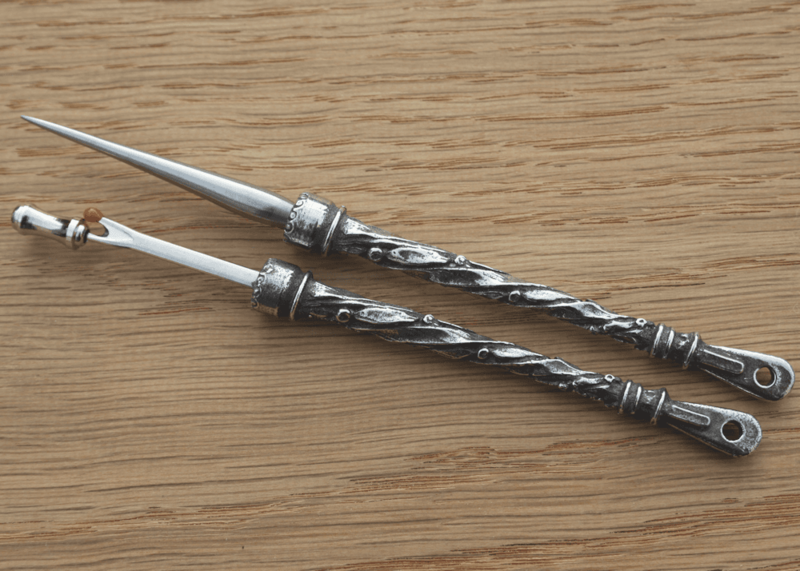 Seam Ripper and Stiletto Set - Barley Twist Handle Design