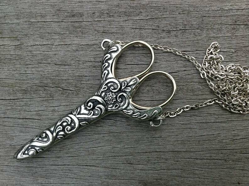 Scissors - Celtic Chatelaine with 3.5 Inch scissors for lacemaking and embroidery Scissors - Celtic Chatelaine with 3.5 Inch scissors for lacemaking and embroidery