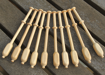 Binche Square Guatambu Lace Bobbins - Pack of ten
