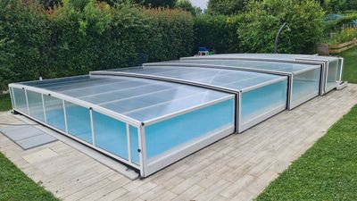 COPERTURA PISCINA MODELLO ONDINA H50 CON ACCESSO LATERALE INCLUSO