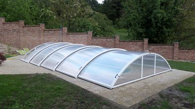 COPERTURA PISCINA MODELLO AZZURRA CON ACCESSO LATERALE INCLUSO