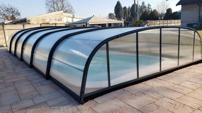 COPERTURA PISCINA MODELLO BREZZA CON ACCESSO LATERALE INCLUSO