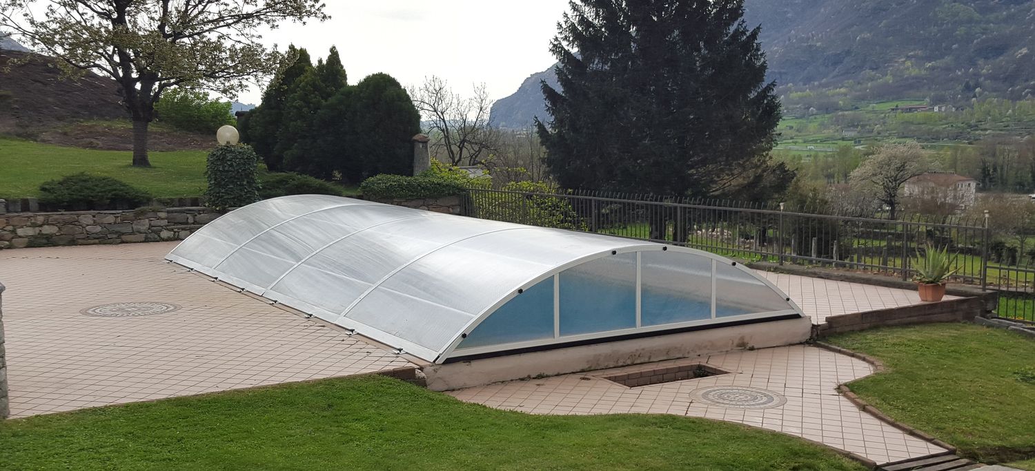 Copertura amovibile per piscina 5x10 metri -  Aurora