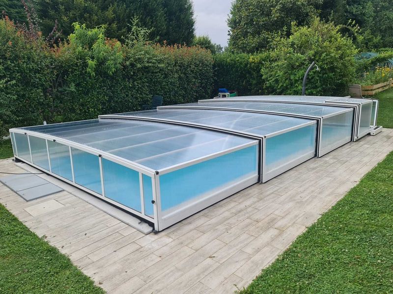 Copertura telescopica per piscina 3x6 metri con altezza 50cm - Ondina