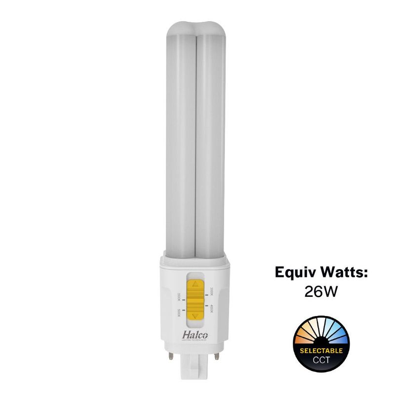 LED Double Tube Omni-Directional Plug-In Lamp G24Q 4-Pin Base 3000K-3500K-4000K-5000K 9.5 Watt (26W Equivalent) Hybrid Type A (Electrical Ballast and Magnetic Ballast) - Type B, Dimmable LED Double Tube Omni-Directional Plug-In Lamp G24Q 4-Pin Base 3000K-3500K-4000K-5000K 9.5 Watt (26W Equivalent) Hybrid Type A (Electrical Ballast and Magnetic Ballast) - Type B, Dimmable