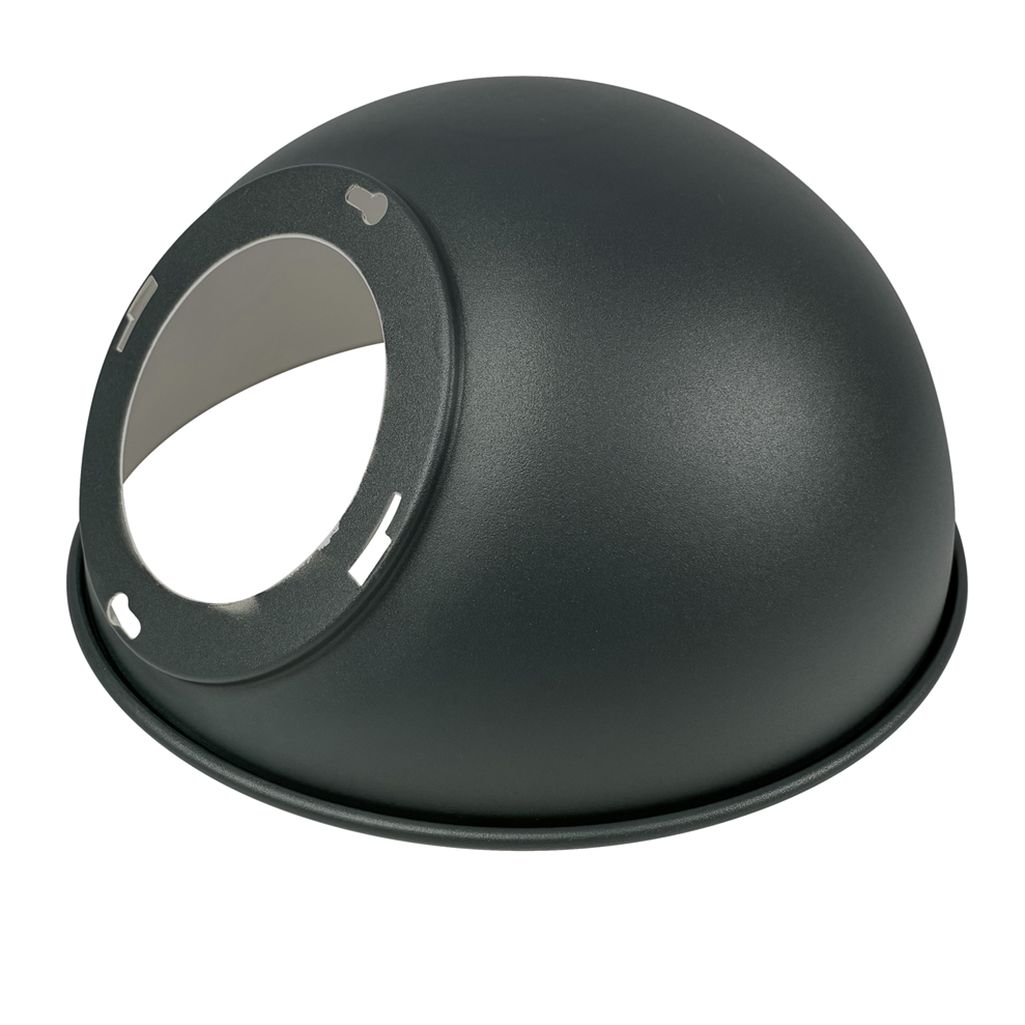Topaz Angled Dome Reflector Matte Black for Gooseneck Wall Mount Fixture