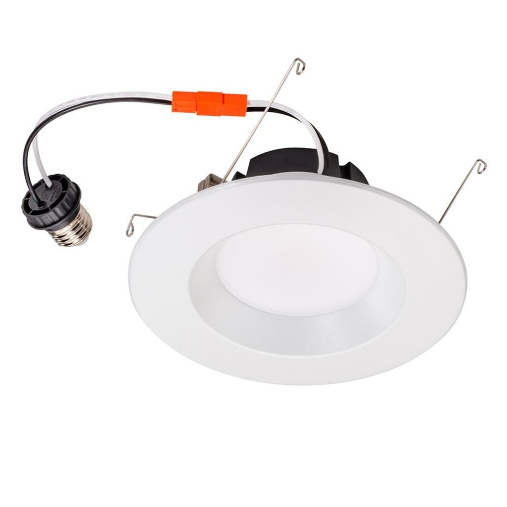 Topaz LED Performance Retrofit Downlight 6in 11W 5-Color Select Smooth Trim Polyamide Plastic 1000lm IC Rated Dimmable