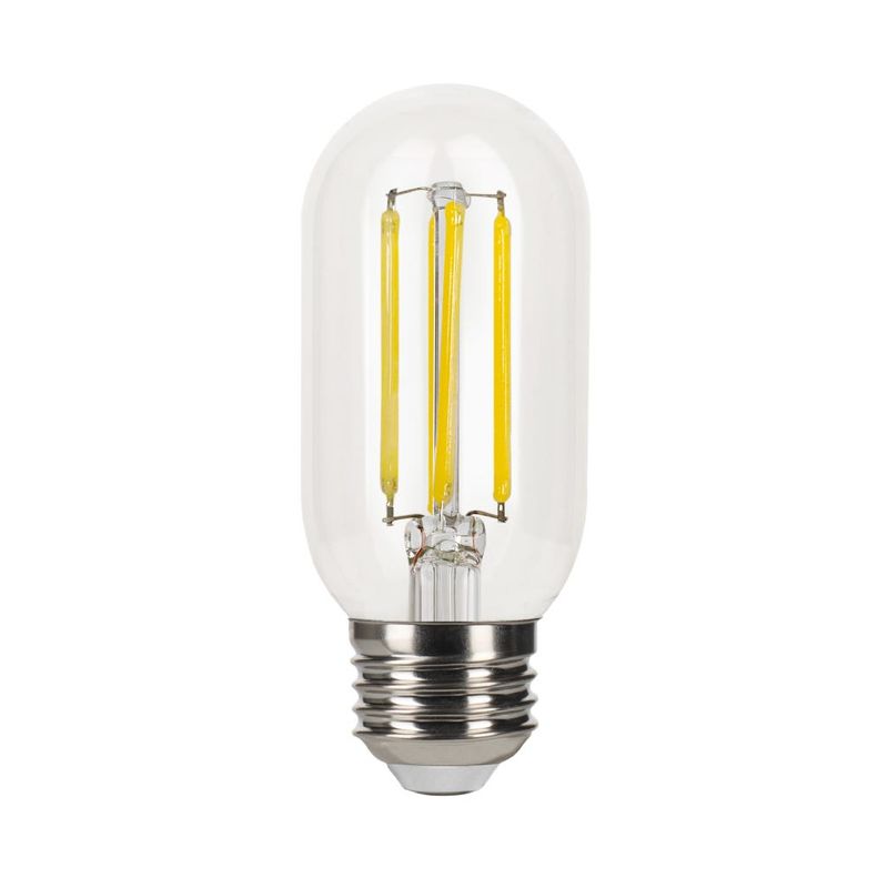 LED Filament Tube 4.25in T14 Bulb Medium (E26) Base 3000K 5W 450 Lumens (40W Equiv) Clear Dimmable T20 Gen-4