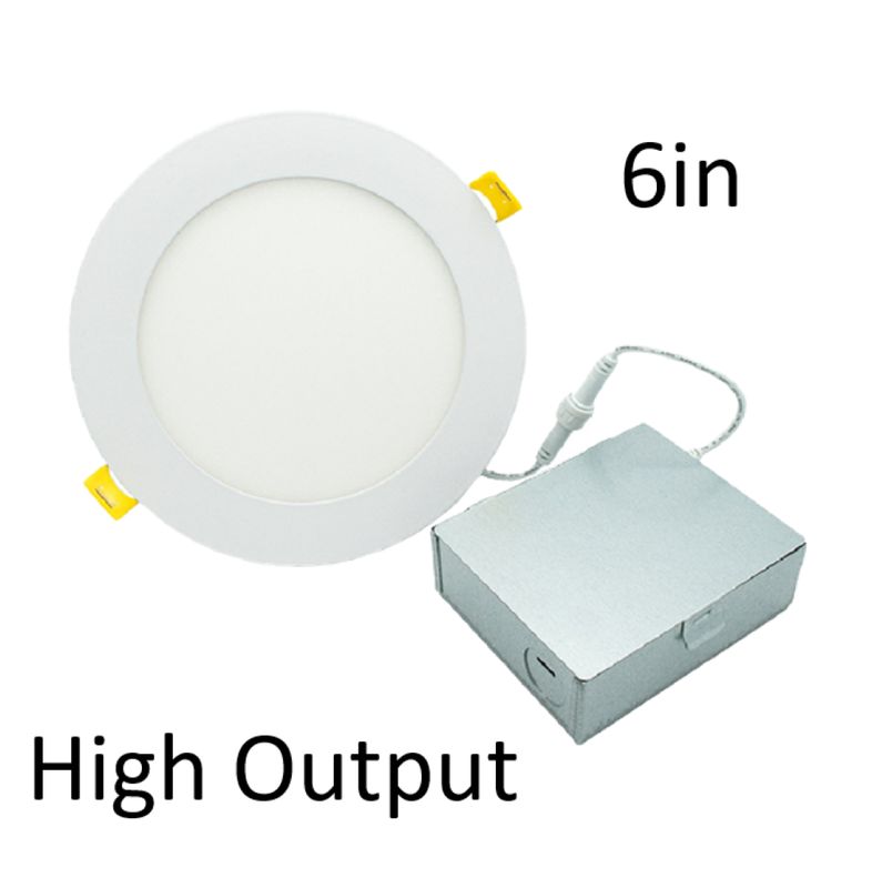 LED Select Slim Downlight 6in 13W Smooth Trim 2700K-5000K Color Selectable 1105-1163lm Dimmable JA-8