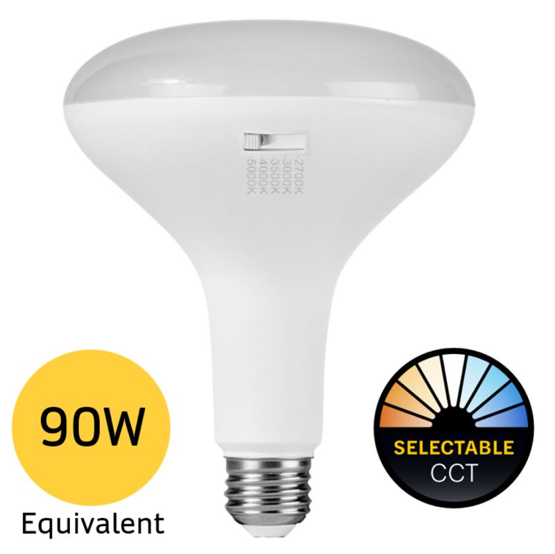LED BR40 Flood (110D) Color Selectable 2700K-5000K 13W 1100 Lumens (90W Equiv) Dimmable T20
