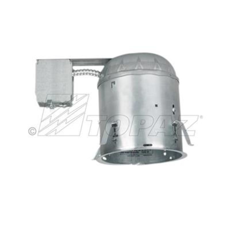 Topaz Remodel Housing-Can 6in Line Voltage IC Rated and Not-AT (airtight) with Quick Connects (easy install of trims) 120V E26 Socket (sold in Multiples of 6) Topaz Remodel Housing-Can 6in Line Voltage IC Rated and Not-AT (airtight) with Quick Connects (easy install of trims) 120V E26 Socket (sold in Multiples of 6)