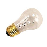 A15 Incandescent Bulb (Fan / Appliance) 15W 2700K Medium (E26) Base 130V Clear Dimmable