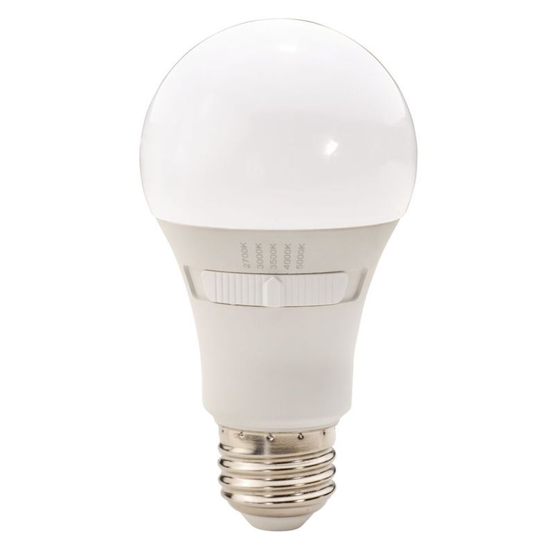 Topaz LED A19 5-CCT Selectable 9W 800lm 60W-EQ E26 Base frosted Dimmable 80 CRI 15000hrs