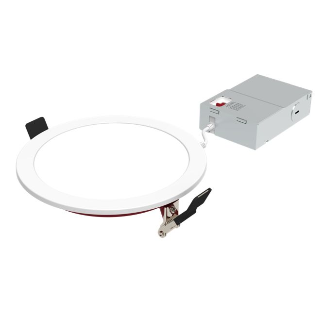 LED Fire Rated 6in Slim Downlight Color Selectable 15W 1250 Lumen Flat Smooth Trim 120V Triac Dimmable T24