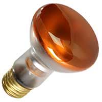 R20 Reflector Flood Incandescent Bulb 50W 2700K Medium (E26) Base 130V Amber Dimmable