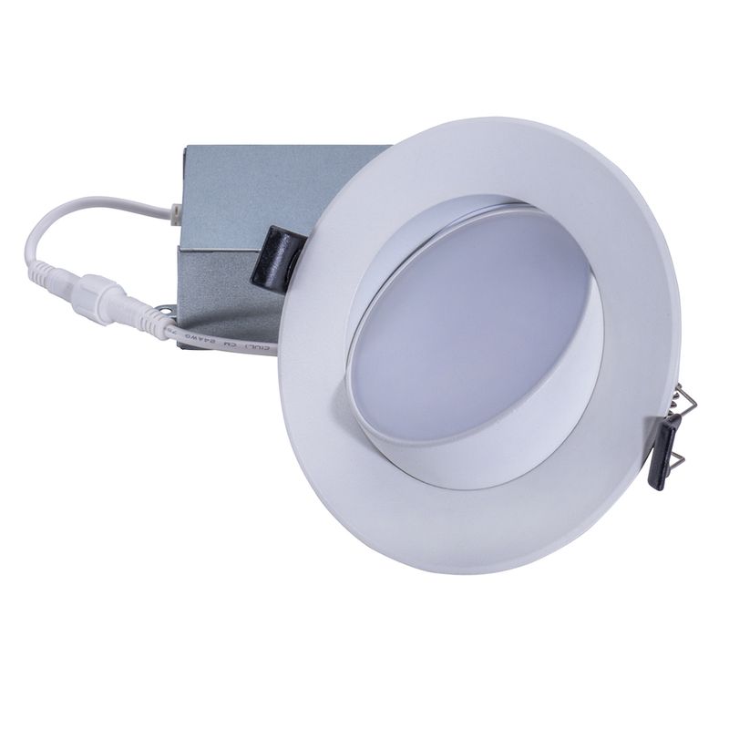 Topaz 4in Gimbal Downlight 5-CCT Select Dimm 9W 580lm 50W-Equiv 90CRI 120V IC Rated