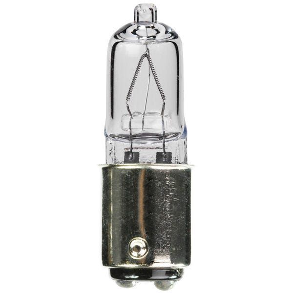 Single Ended JD-Type Halogen Clear T4 Bulb 130V 50W 2700K BA15D Base 380 Lumens 2000 Avg Life 99 CRI Dimmable