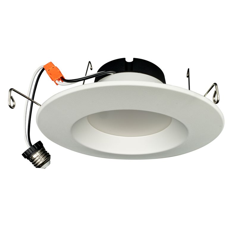 Topaz 6in Retrofit Downlight 13W 4000K 1350lm White Smooth Trim Economical 120V 100W-equiv