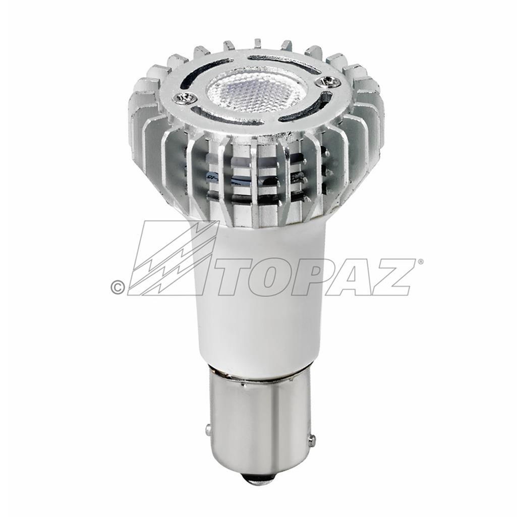 Topaz LED 3W(20) R12 Narrow Flood Elevator Lamp BA15S Base 12V 3000K Topaz LED 3W(20) R12 Narrow Flood Elevator Lamp BA15S Base 12V 3000K