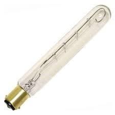 T6.5 Incandescent Tube 20W 2700K Ba15d Base 130V Clear Dimmable