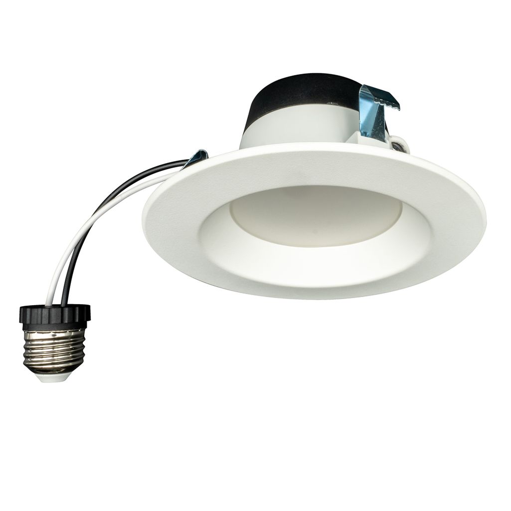 Topaz 4in Retrofit Downlight 6W 4000K 550lm White Smooth Trim Economical 120V 60W-equiv Topaz 4in Retrofit Downlight 6W 4000K 550lm White Smooth Trim Economical 120V 60W-equiv