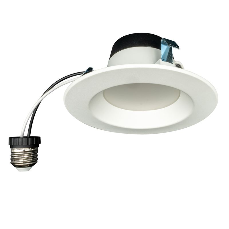 Topaz 4in Retrofit Downlight 6W 4000K 550lm White Smooth Trim Economical 120V 60W-equiv