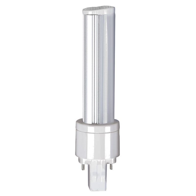 LED Hybrid Plug-In 6W watts 2700K GX23 base 120-277V 520 lumens 82 CRI Non-Dimmable 50000 hours LED Hybrid Plug-In 6W watts 2700K GX23 base 120-277V 520 lumens 82 CRI Non-Dimmable 50000 hours