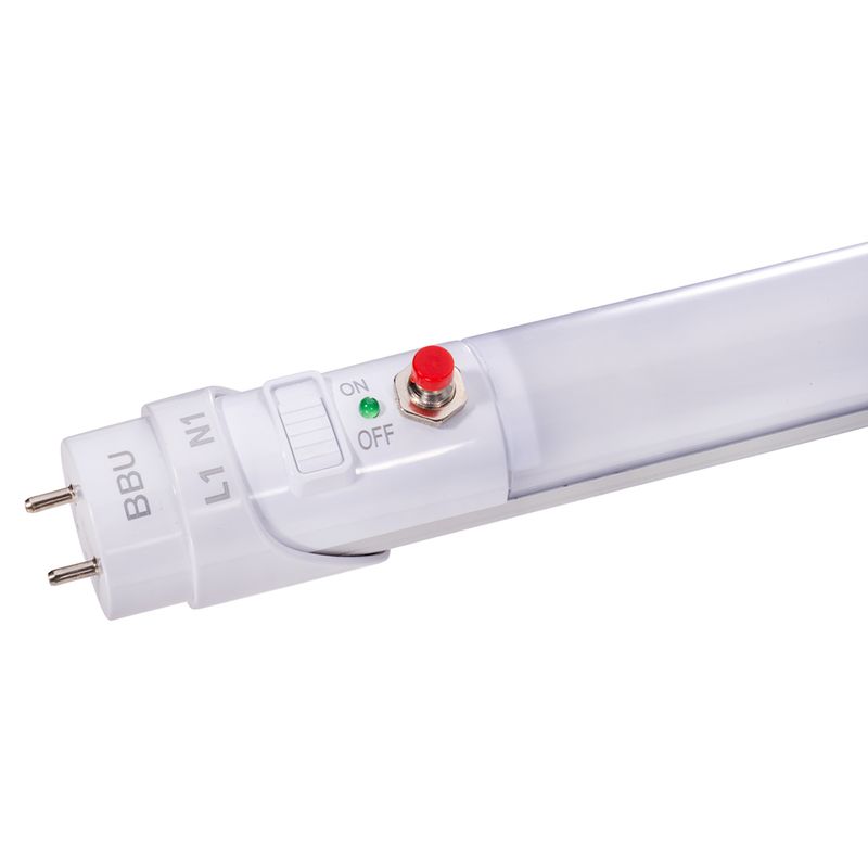 Topaz LED T8 48in Linear with EM Battery 90-min Backup Type B Bypass 4000K 15W 1900lm Single-ended Topaz LED T8 48in Linear with EM Battery 90-min Backup Type B Bypass 4000K 15W 1900lm Single-ended