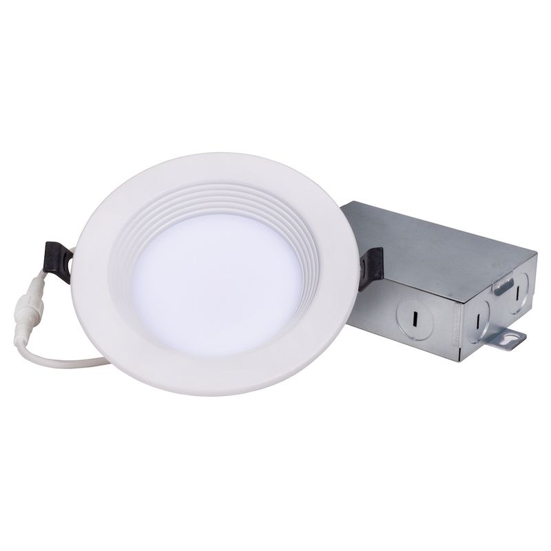 Topaz 4in Canless Slim Fit Deep Baffle Regress Downlight 7W Color Select 27-30-35-40-50K 580lm 90 CRI Spring Clips