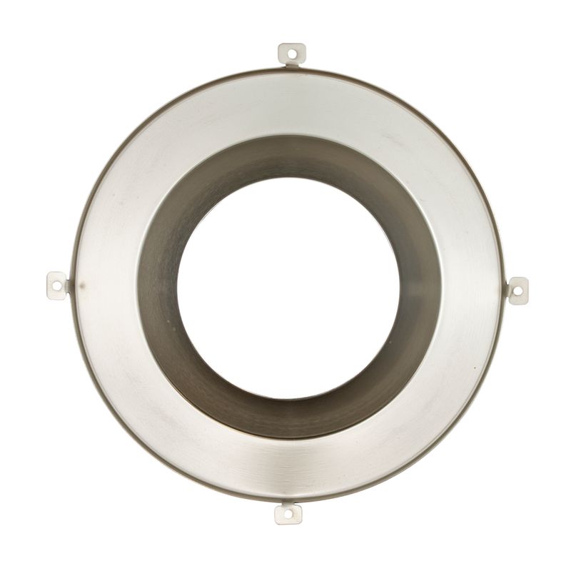 Topaz 8in Brushed Nickle Smooth Trim for CDL Integrated Driver Commercial Downlight