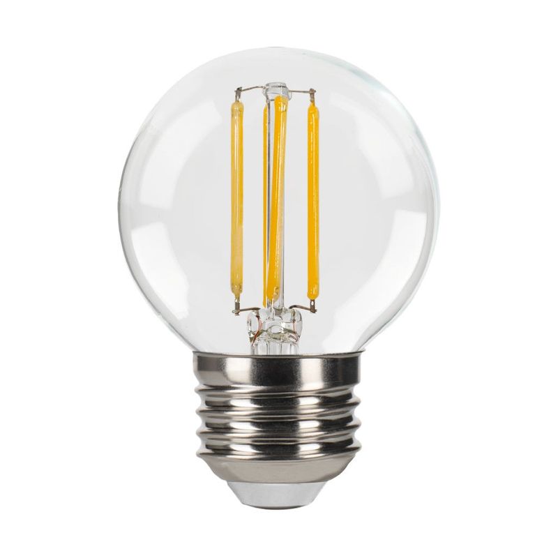 LED Filament Globe G16.5 Bulb Medium (E26) Base 2700K 5.5W 500 Lumens (60W Equiv) Clear Dimmable T20/T24 Gen-4