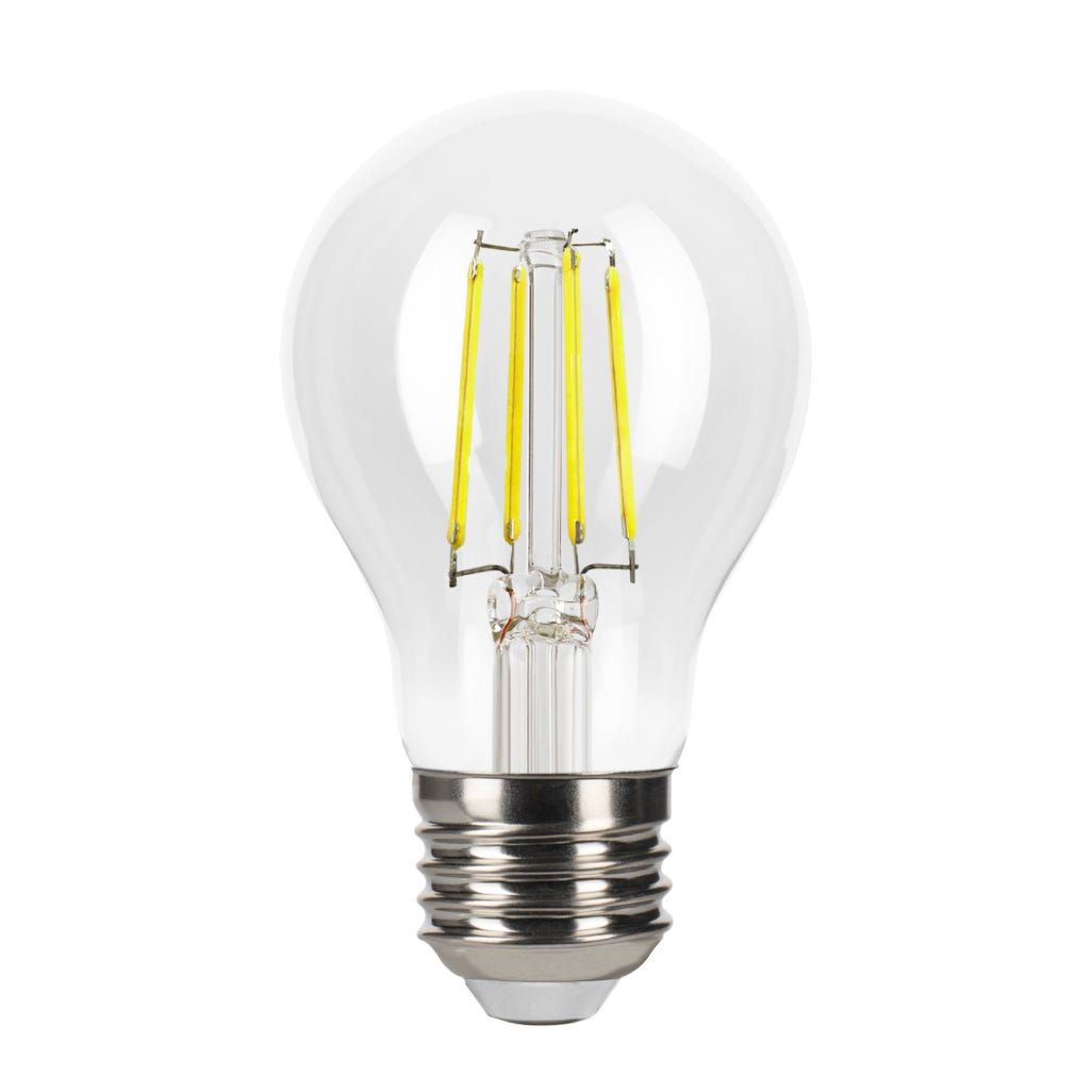 LED Filament A19 Bulb Medium (E26) Base 5000K 5W 450 Lumens (40W Equiv) Clear Dimmable T20/T24 Gen-4