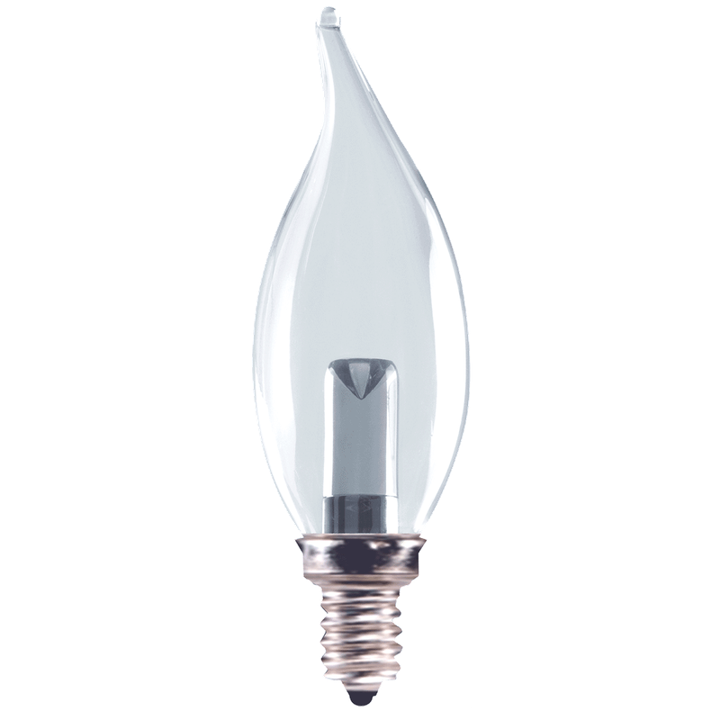 LED Decorative Chandelier (CA10) Bulb Candelabra (E12) Base 120V 25 Lumen 25000 hours 82 CRI Dimmable