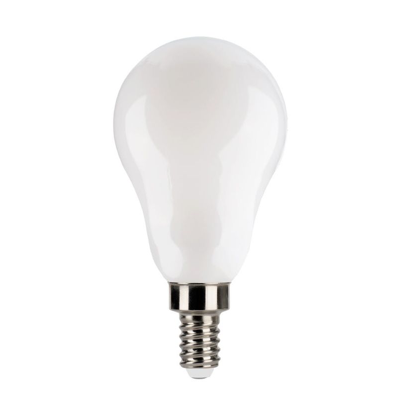 LED Filament A15 Bulb Candelabra (E12) Base 2700K 5W 450 Lumens (40W Equiv) Frosted Dimmable T20 Gen-4
