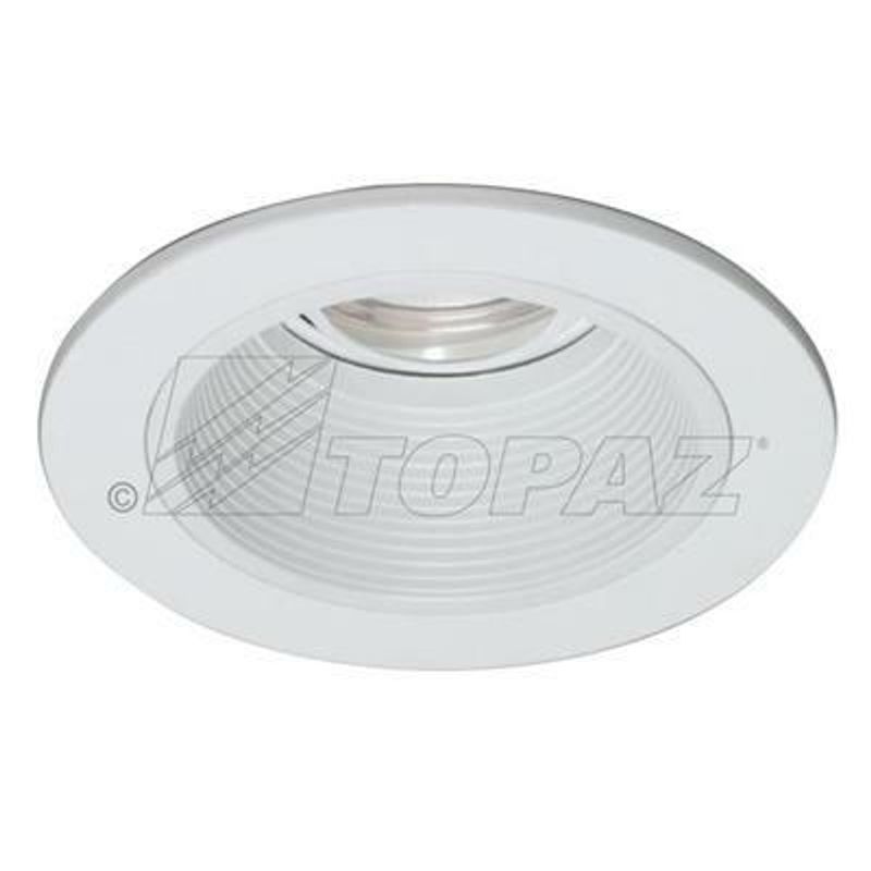 Topaz 4in Low Voltage Can Trim with Steel White Smooth Reflector and White Ring uses 12V MR16 Lamps or LED Equiv Topaz 4in Low Voltage Can Trim with Steel White Smooth Reflector and White Ring uses 12V MR16 Lamps or LED Equiv