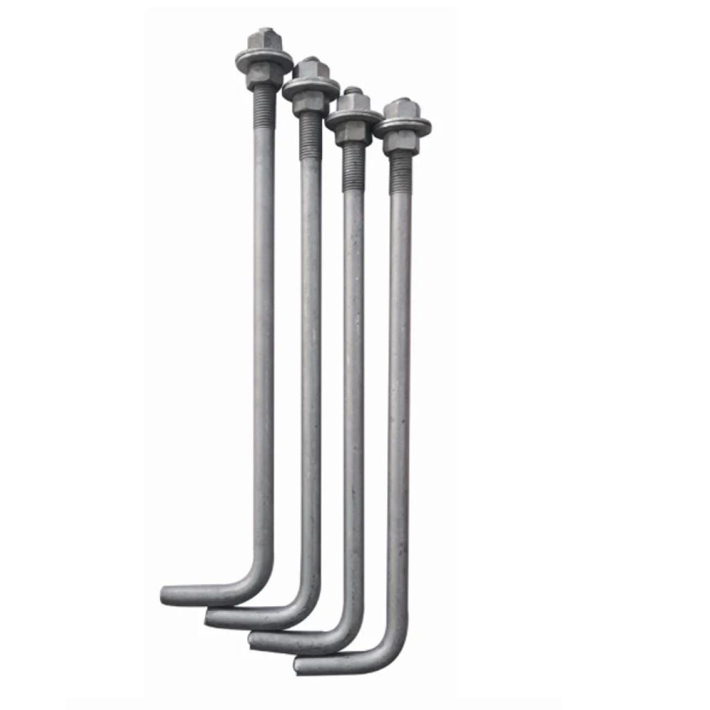 Replacement Anchor Bolts (4 pcs) for 30FT Square or Round Pole.  Sold as Kit with Positioning Plate